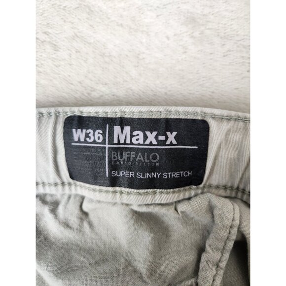 David Bitton Buffalo Cargo Bike Jogger Mens 36 Gray Max-x Super Skinny Stretch - Picture 6 of 16